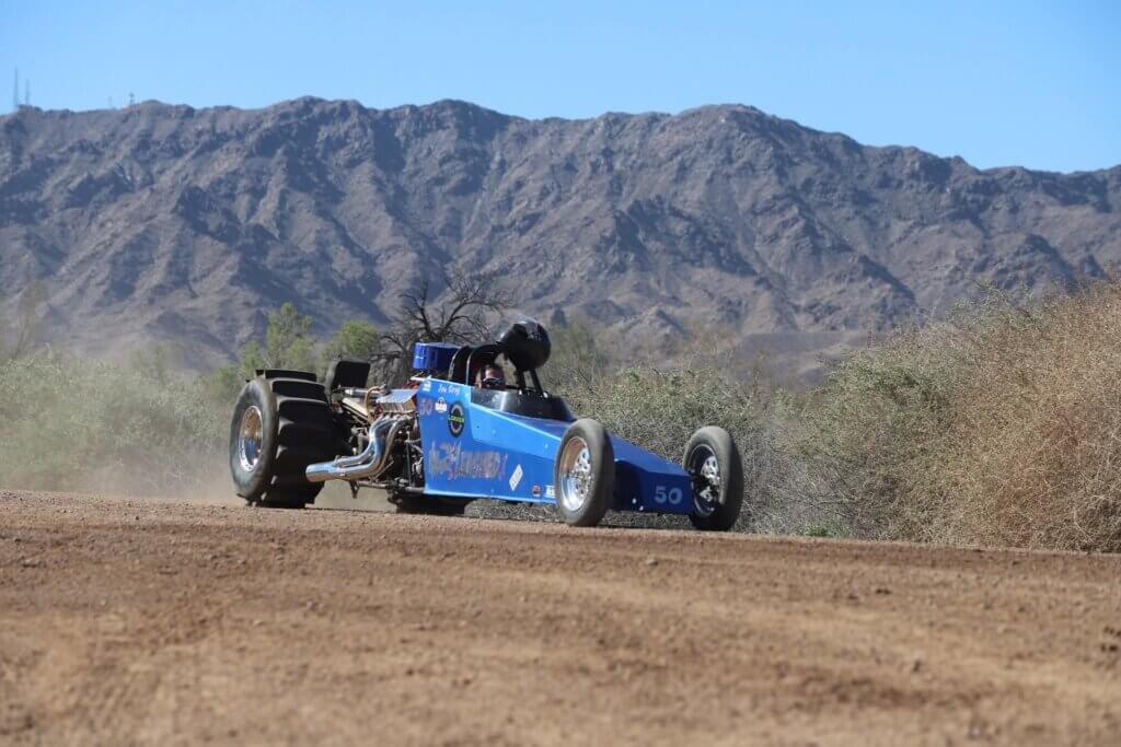 Jon Sorg heading the lanes at Dome Valley Raceway